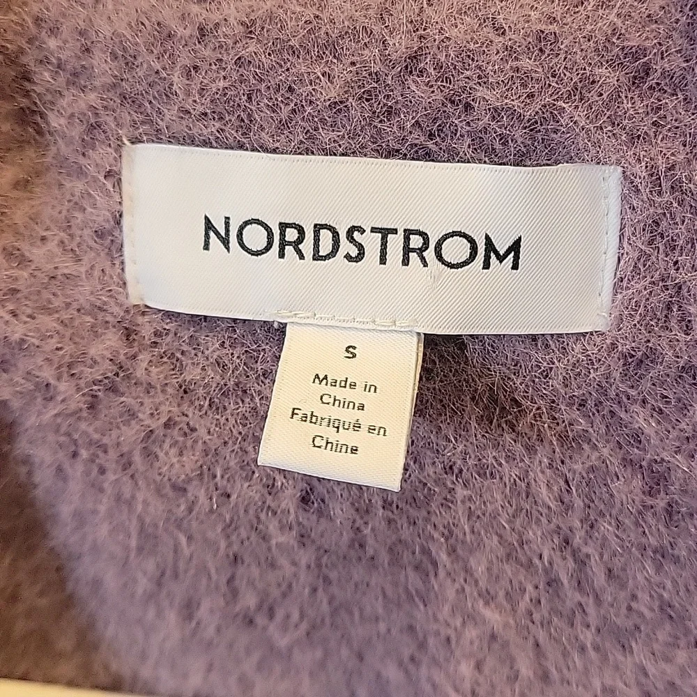 Nordstrom Lavender Notch Collar Textured Coat, Size Small - Picture 3 of 7